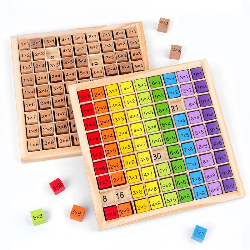 Board Game Word - Montessori Children Educational Toys Wooden Multiplication